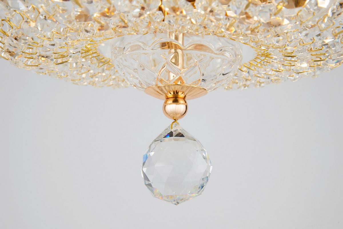Kronleuchter Basfor Goldfarben max. 60 Watt - Goldfarben, Trend, Glas/Metall (30/18/30cm) - MAYTONI