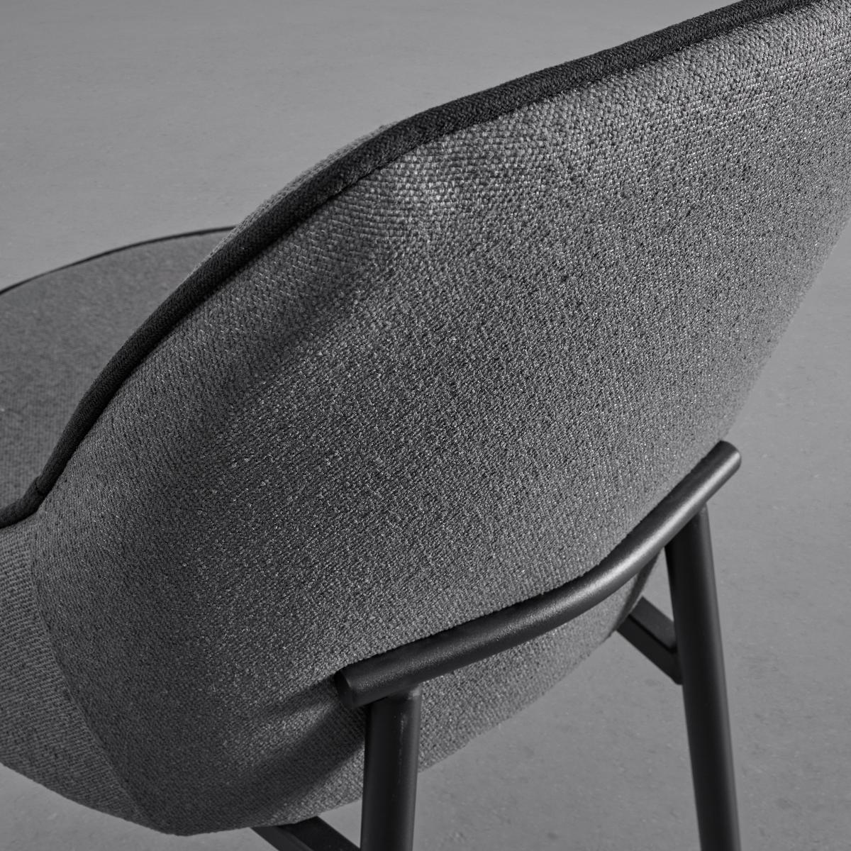 KRZESŁO JANA - ciemnoszary/czarny, Modern, metal/tkanina (50/84,5/59cm) - Bessagi Home