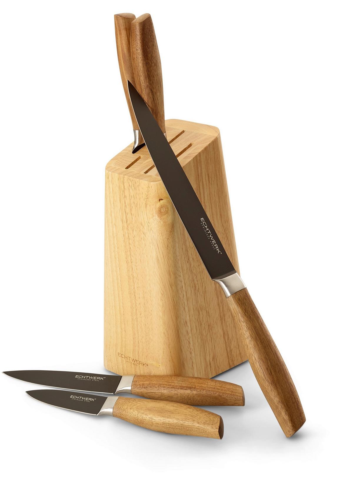 Messerblock Carmo in Akazienfarben - Akaziefarben, Basics, Holz (22,7cm) - Echtwerk