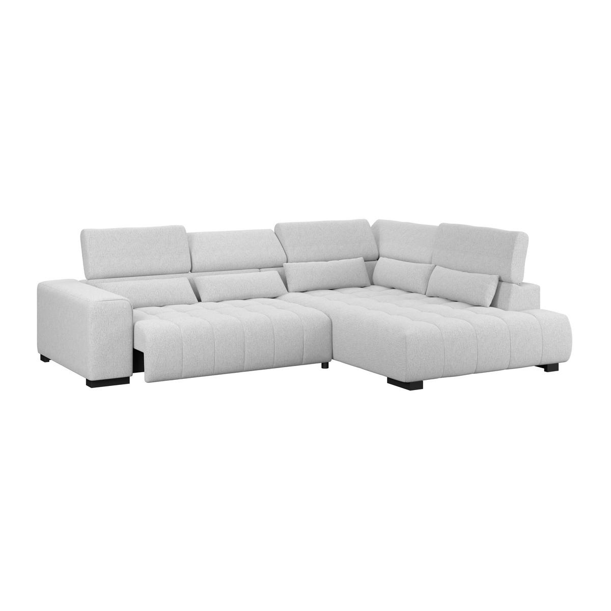Kutna Garnitura Matera - svijetlo siva/crna, Trend, tekstil/drvo (311/226cm)