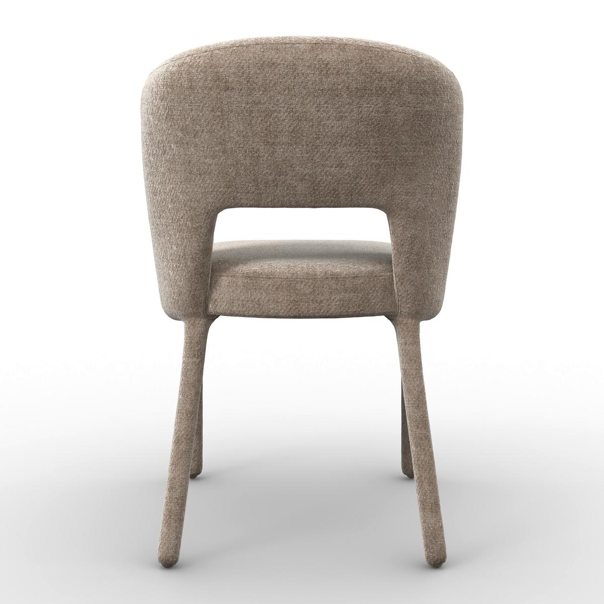 Stuhl Anea Hellgrau Webstoff Gepolstert - Hellgrau/Pinienfarben, MODERN, Holz/Textil (52/79/55,5cm) - Bessagi Home