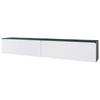 Nizka Omarica Lowa, Antracit, Bela, Vzorec Ribje Kosti, Led - siva/bela, Basics, umetna masa/leseni material (180/30/33cm) - P & B