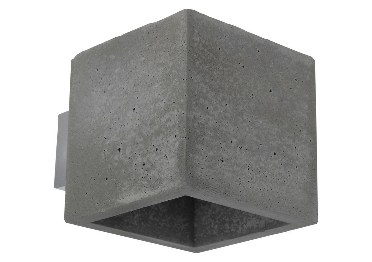 KINKIET BLOCK - szary, Trend, ceramika (11/11/13cm) - Dieter Knoll