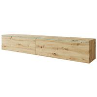 Nizka Omarica Lowa, Barva Hrasta - siva/hrast artisan, Basics, umetna masa/leseni material (180/30/33cm) - P & B