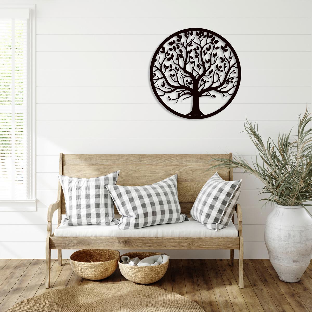 Stenska Dekoracija Tree - črna, Konvencionalno, kovina (40cm) - Modern Living