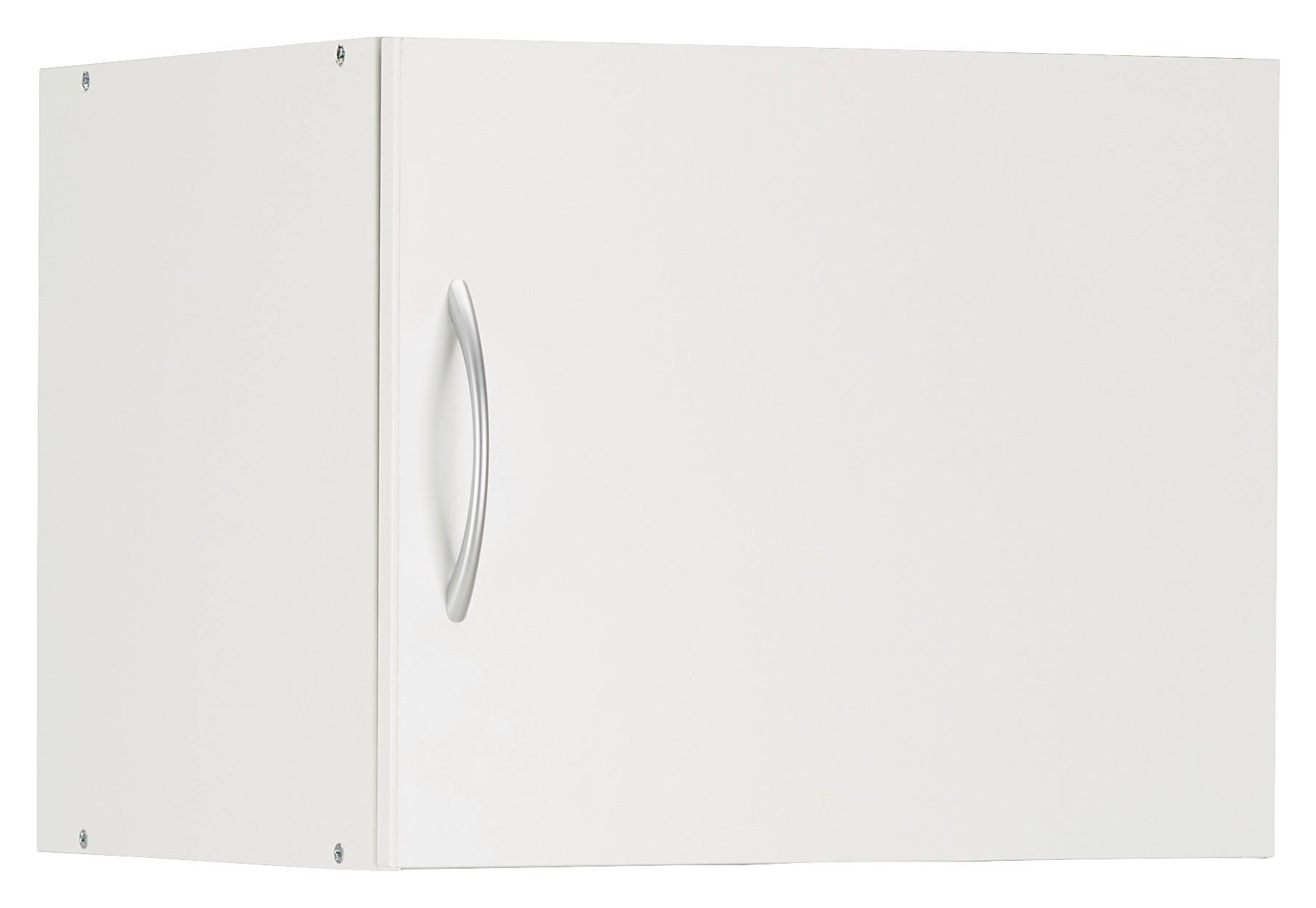 Aufsatzschrank in Weiss - Weiss/Alufarben, Konventionell, Holzwerkstoff/Kunststoff (50/40/40cm) - Mömax
