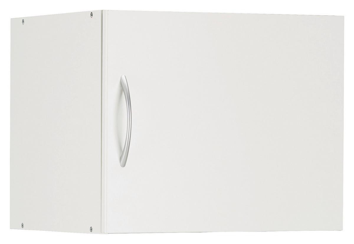 Aufsatzschrank in Weiss - Weiss/Alufarben, Konventionell, Holzwerkstoff/Kunststoff (50/40/40cm) - Mömax