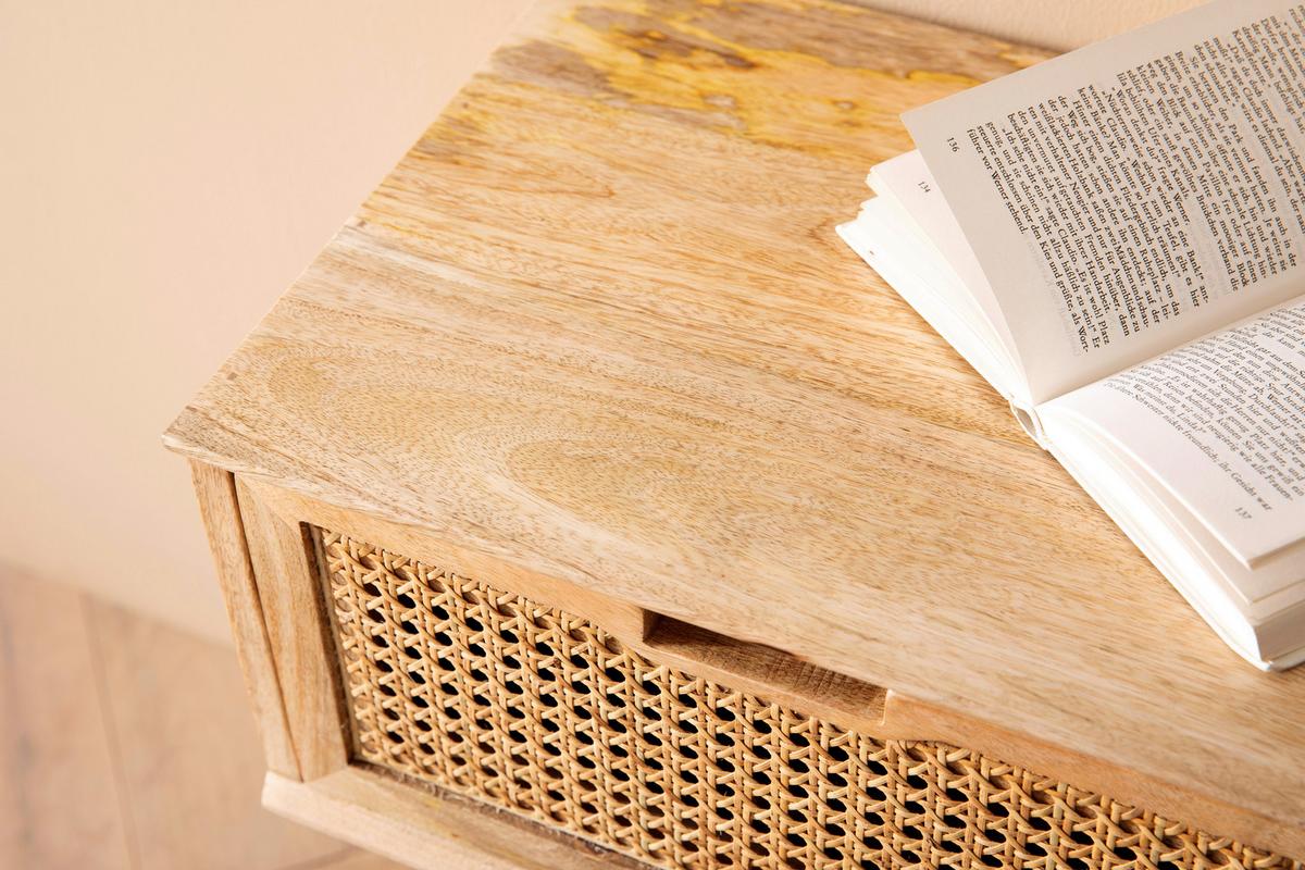 Nachttisch WL6.807 ca.40x60x30cm Mangoholz massiv - Braun/Naturfarben, LIFESTYLE, Holz (40/60/30cm) - MID.YOU