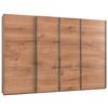 Ormar S Kliznim Vratima Level 36 A - boje hrasta/boje kroma, Moderno, drvni materijal (350/236/65cm) - Modern Living