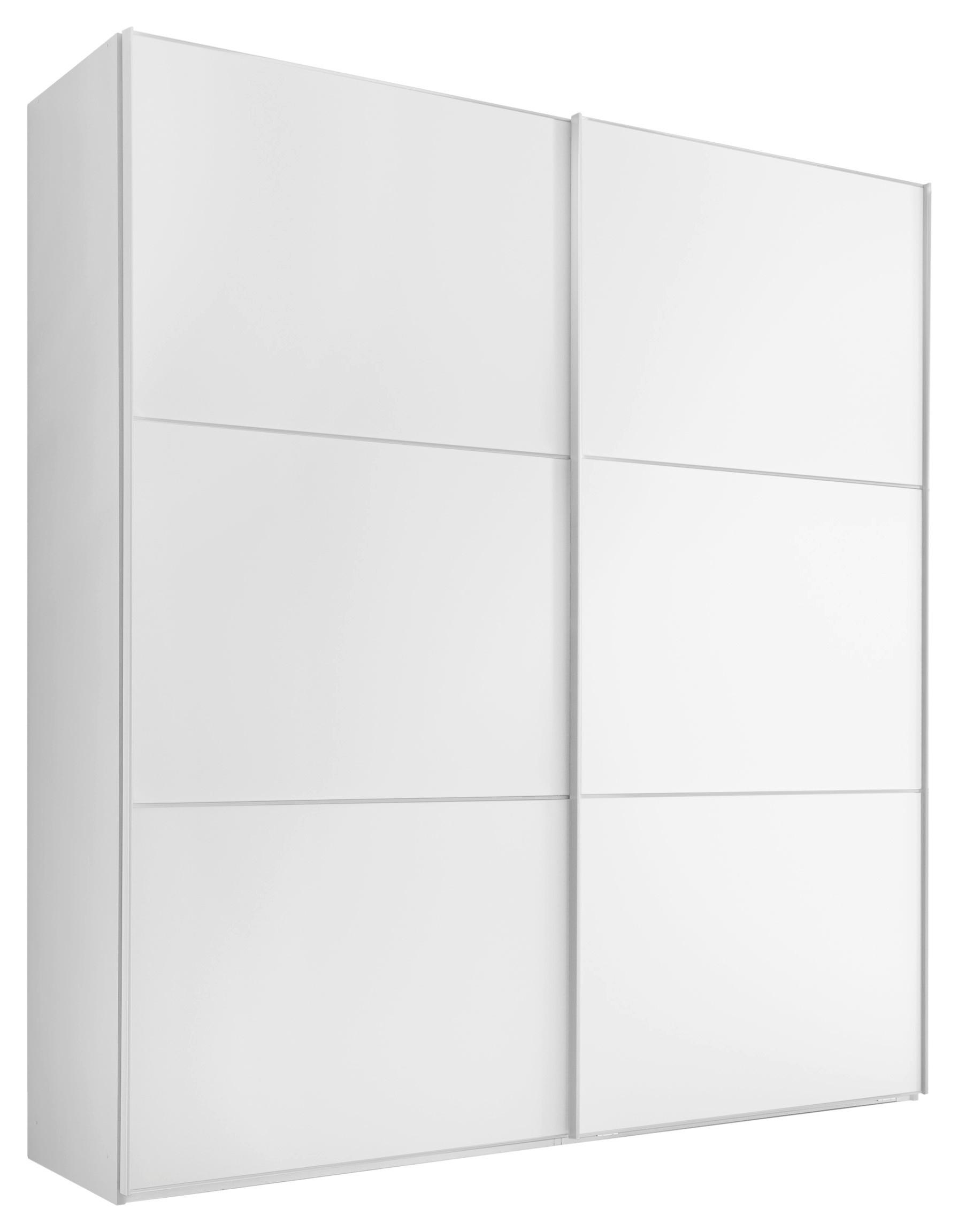 Schwebetürenschrank Includo in Weiß ca. 167x222x68cm - Alufarben/Weiß, MODERN (167/222/68cm) - MID.YOU