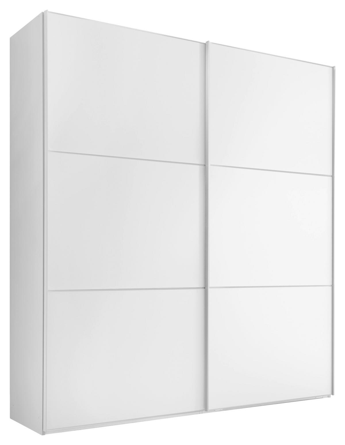 Schwebetürenschrank Includo in Weiß ca. 167x222x68cm - Alufarben/Weiß, MODERN (167/222/68cm) - MID.YOU
