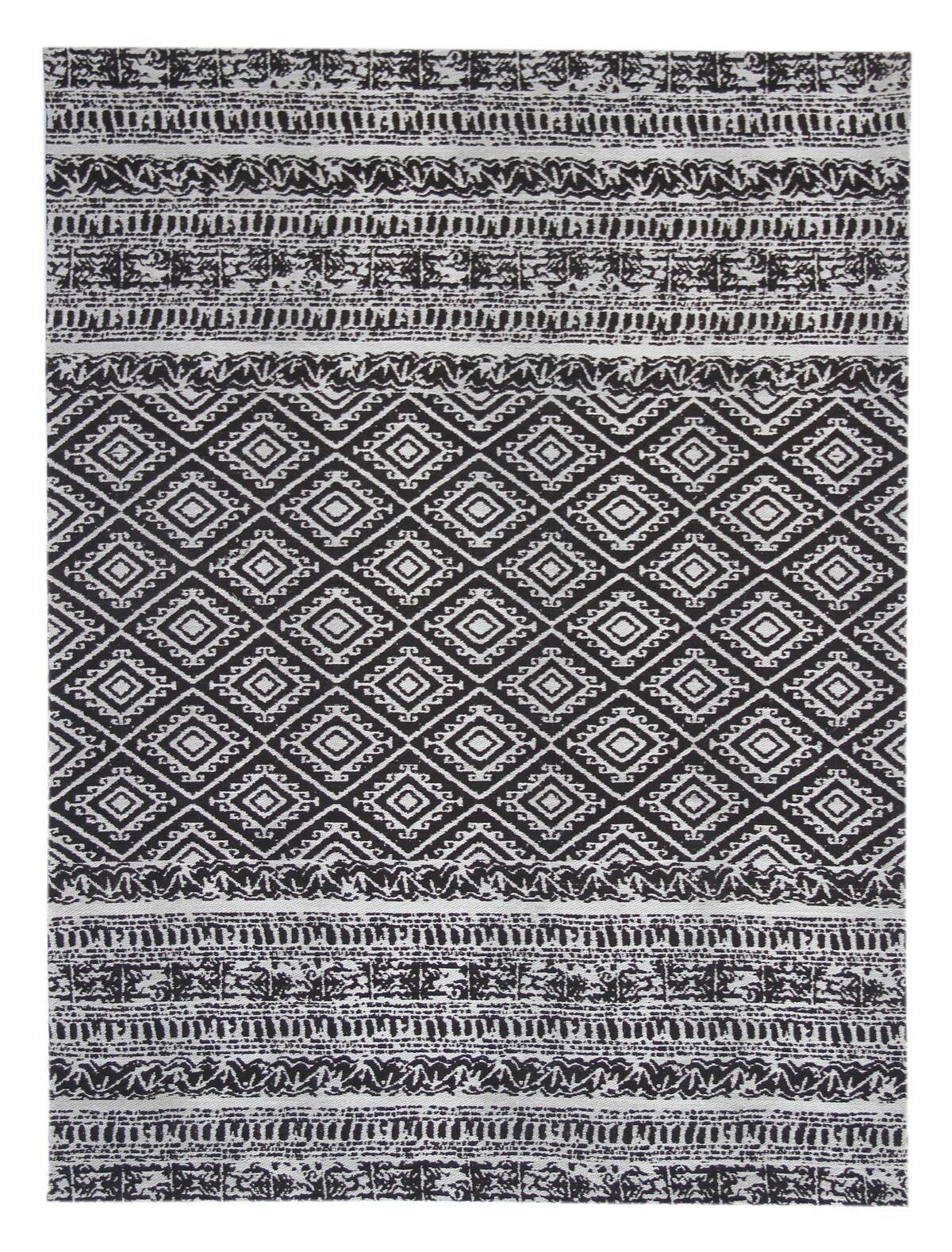 Vintage-teppich Sunny 110 Schwarz 160x230 - Schwarz, Basics, Textil (160/230cm) - Kayoom