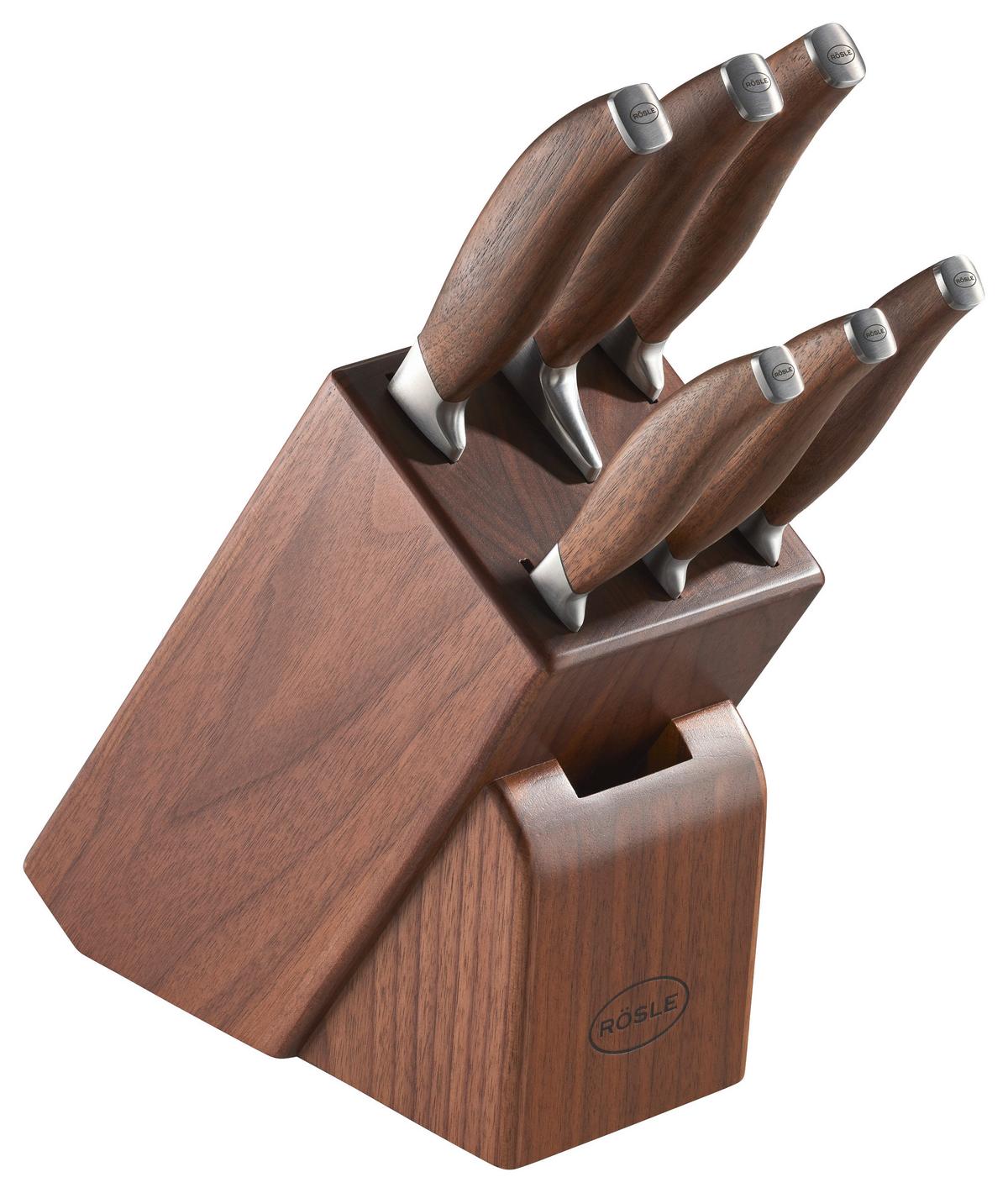 BLOK NA NOŻE 13384 RÖSLE - kolor orzecha włoskiego, Design, drewno (12,5/25,0/36,0cm) - Rösle