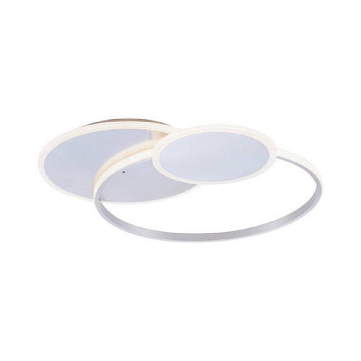 LED-Deckenleuchte Emilio in Silberfarben max. 56 Watt - Silberfarben, Design, Kunststoff/Metall (65/55,5/7cm) - Paul Neuhaus