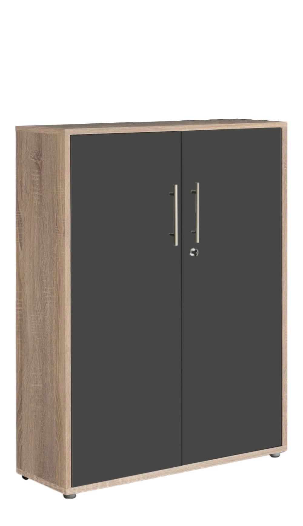 AKTENSCHRANK OFFICE EDITION - Anthrazit/Sonoma Eiche, MODERN, Holzwerkstoff (84,4/113,6/33cm) - MID.YOU