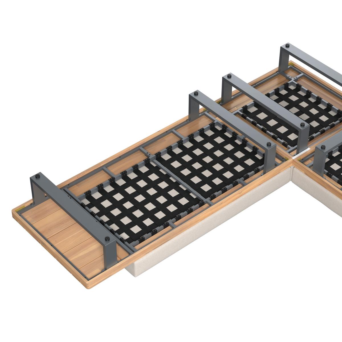 LOUNGEGARNITUR GABRIEL - Akaziefarben, Natur, Holz/Metall (173/73/82cm) - Mömax