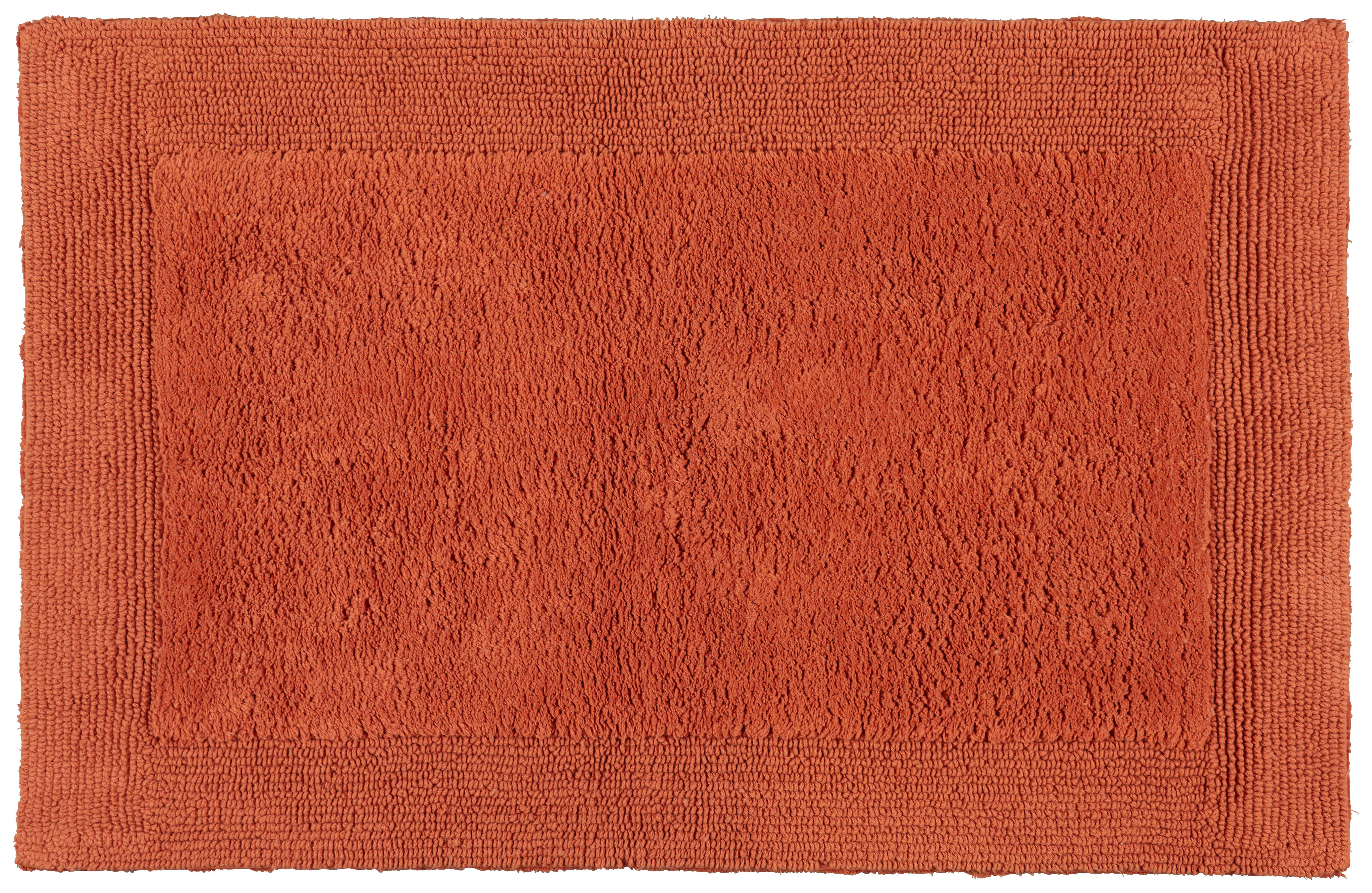 Badematte Karen in Orange ca. 60x100cm - Orange, KONVENTIONELL, Textil (60/100cm) - Premium Living