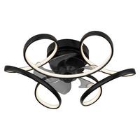 Stropni Ventilator 03638 - črna/opal, Design, kovina/umetna masa (56/21cm) - Globo