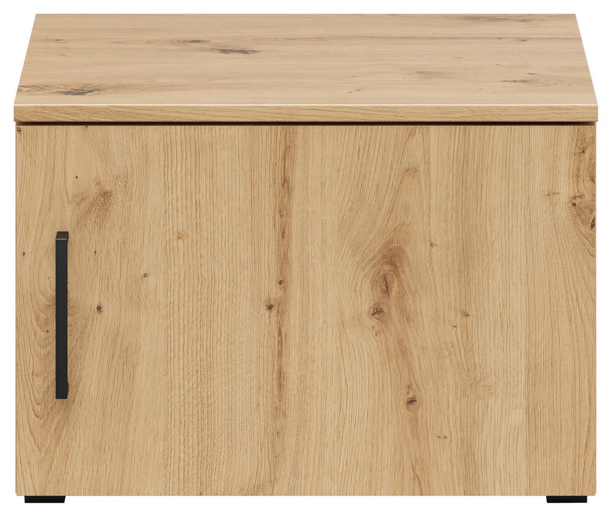 Aufsatzschrank Multistauraum Eiche Artisan - Schwarz/Eiche Artisan, Modern, Holzwerkstoff/Kunststoff (50/35/40cm) - Premium Living