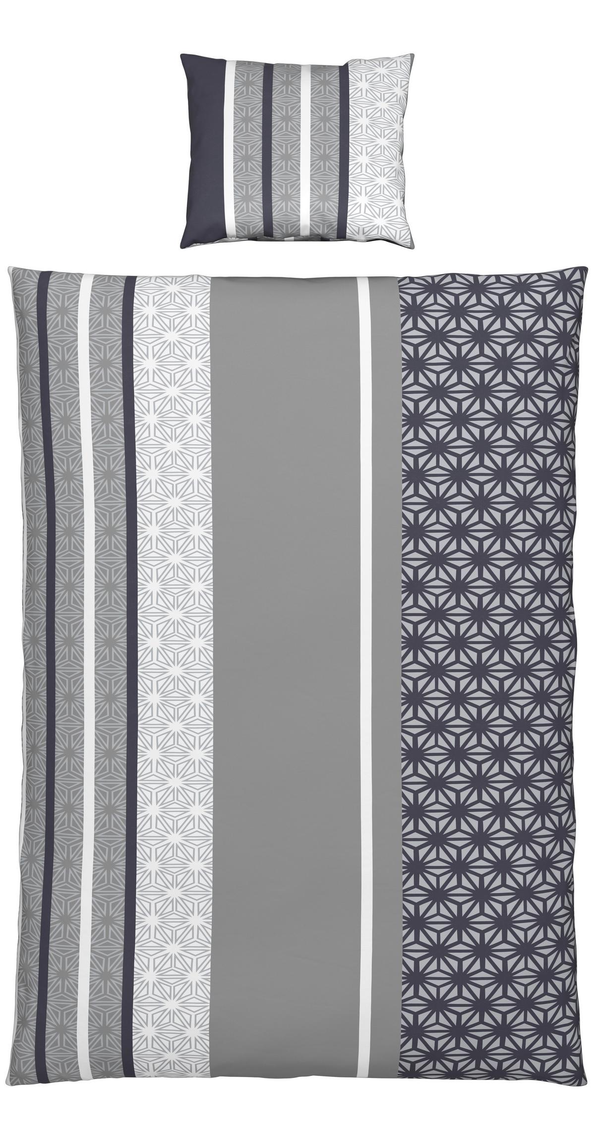 BETTWÄSCHESET SARA - Grau, Textil (160/210cm) - Modern Living