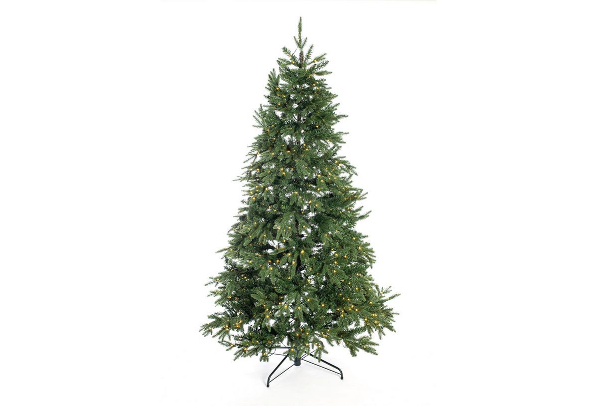 Weihnachtsbaum Evergreen Sherwood Grün H: ca. 210cm - Waldgrün, Basics, Kunststoff (134/210cm)