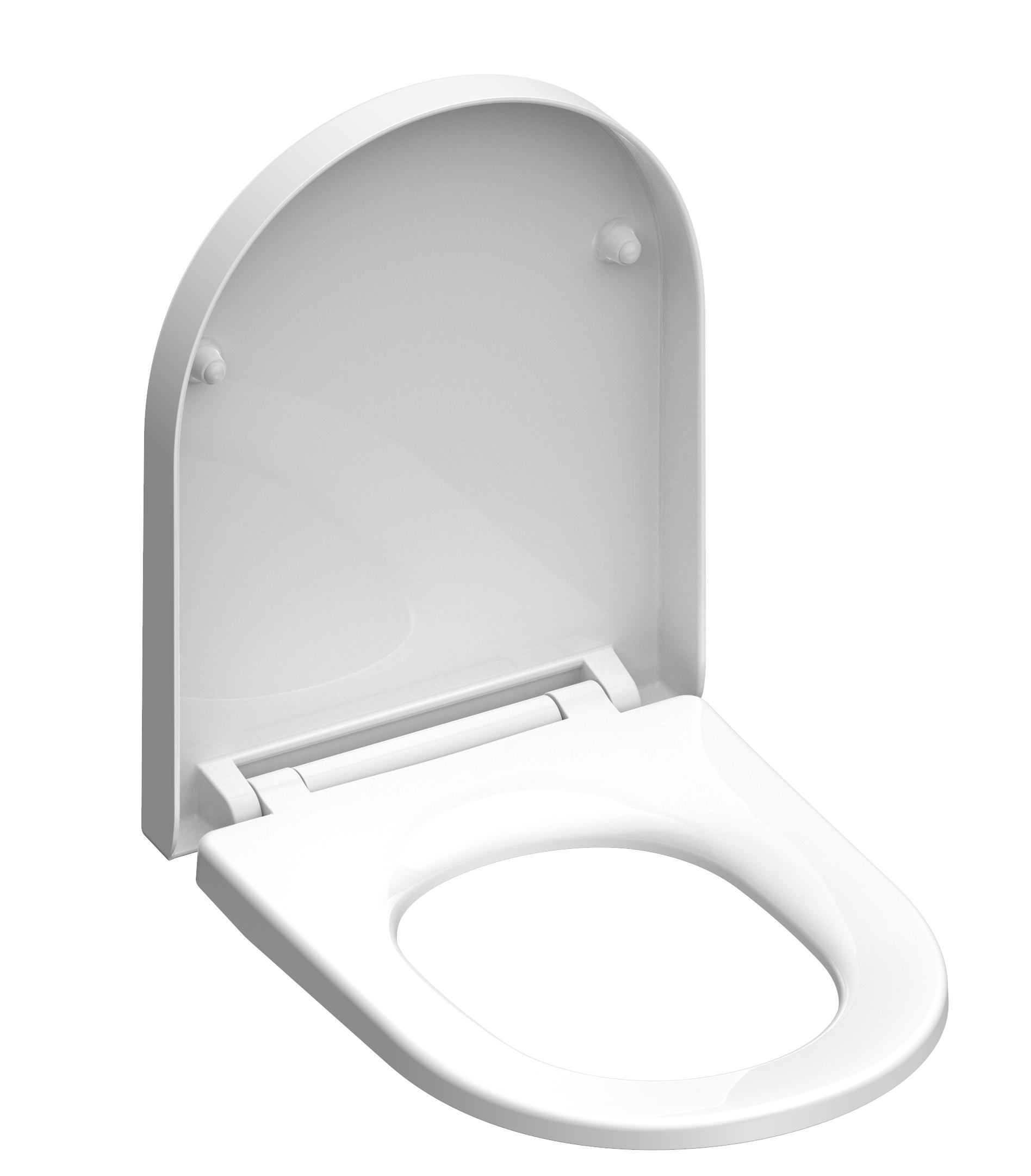 WC-Sitz mit Absenkautomatik in Weiss - Weiss, Kunststoff (34,5/2/45,5cm) - Schütte