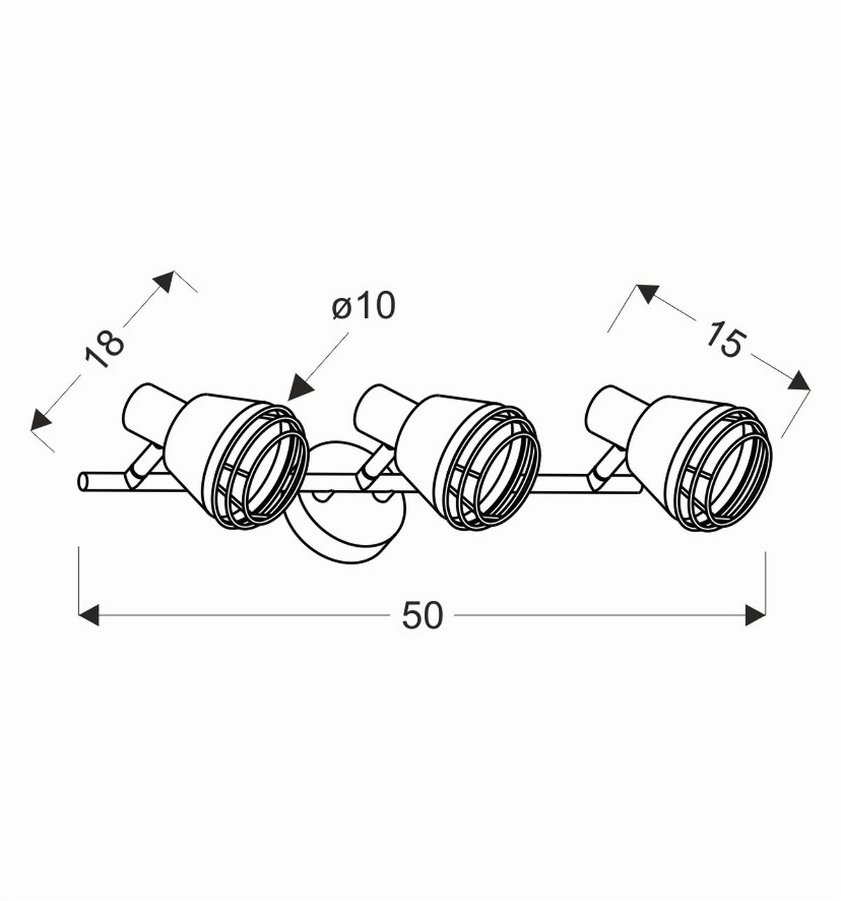 Svjetiljka Stropna 93-82572 Neria - Basics, metal (50/18/15cm)