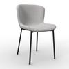 STOL NOEMIE - mörkgrå/svart, Modern, metall/trä (49/81/54cm) - Bessagi Home