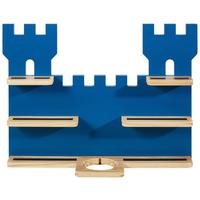 REGAŁ ŚCIENNY K011 - TREND - - kolor naturalny/niebieski, Trend, materiał drewnopochodny/drewno (56/43/15cm) - Ben'n'jen