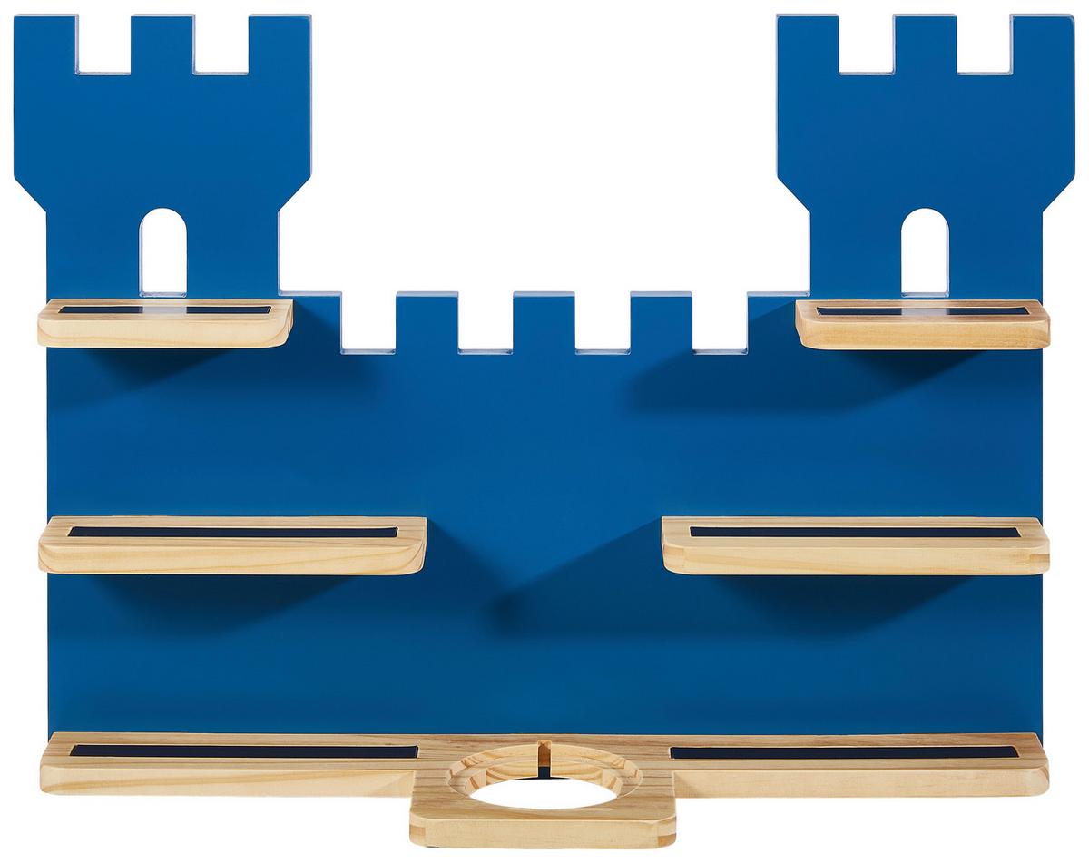 REGAŁ ŚCIENNY K011 - TREND - - kolor naturalny/niebieski, Trend, materiał drewnopochodny/drewno (56/43/15cm) - Ben'n'jen