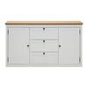 SIDEBOARD KORSIKA -EXKLUSIV- - vit/svart, Romantik / Lanthus, metall/trämaterial (150/85/43cm) - Mömax