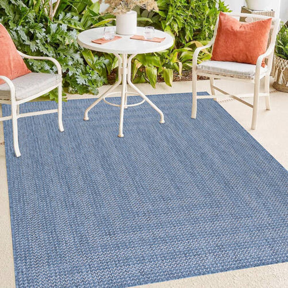 Preproga Za Zunanjo Uporabo Zagora, Modra, 120x170cm - modra, Basics, tekstil (120/170cm) - Novel