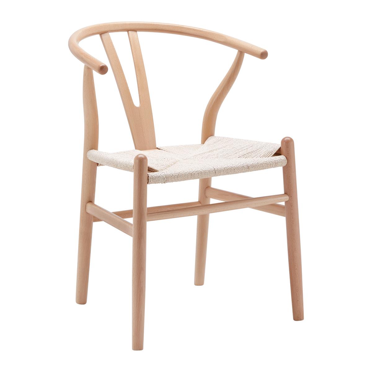 Stol Monica, Naravne Barve, Masivno - naravne barve, Moderno, les (56/76/52cm) - Bessagi Home