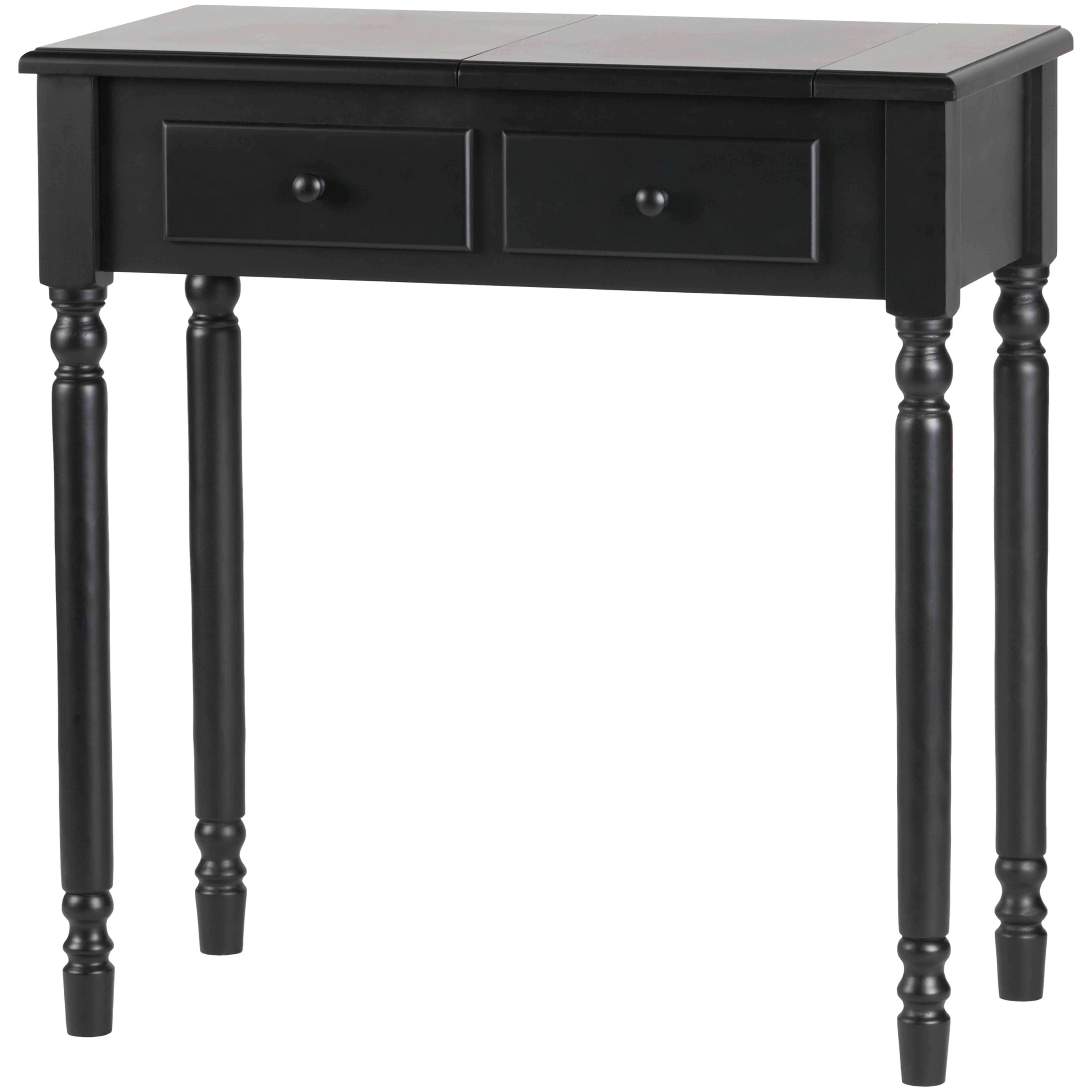 Schminktisch Romy Schwarz - Schwarz, Design, Holz (75/38/78cm) - Livetastic