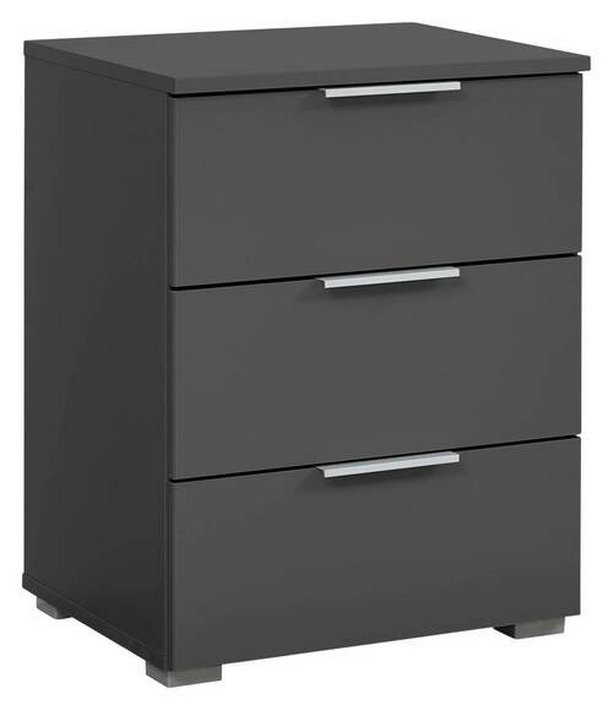 SZAFKA NOCNA ALABAMA - kolor aluminiowy/szary, Modern, materiał drewnopochodny (47/62/42cm) - Rauch Möbel