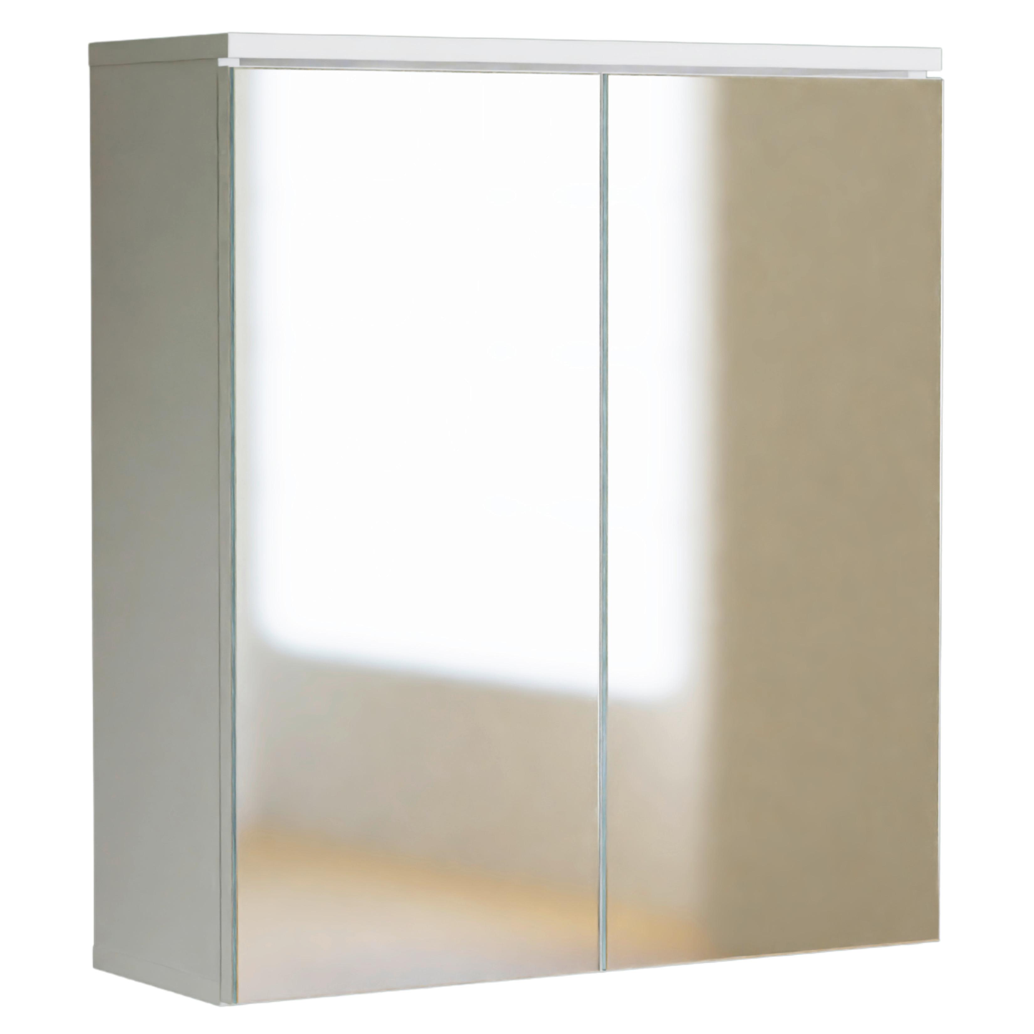 Spiegelschrank Nilari Weiß - Trend, Glas/Holzwerkstoff (54/61/20cm) - MID.YOU