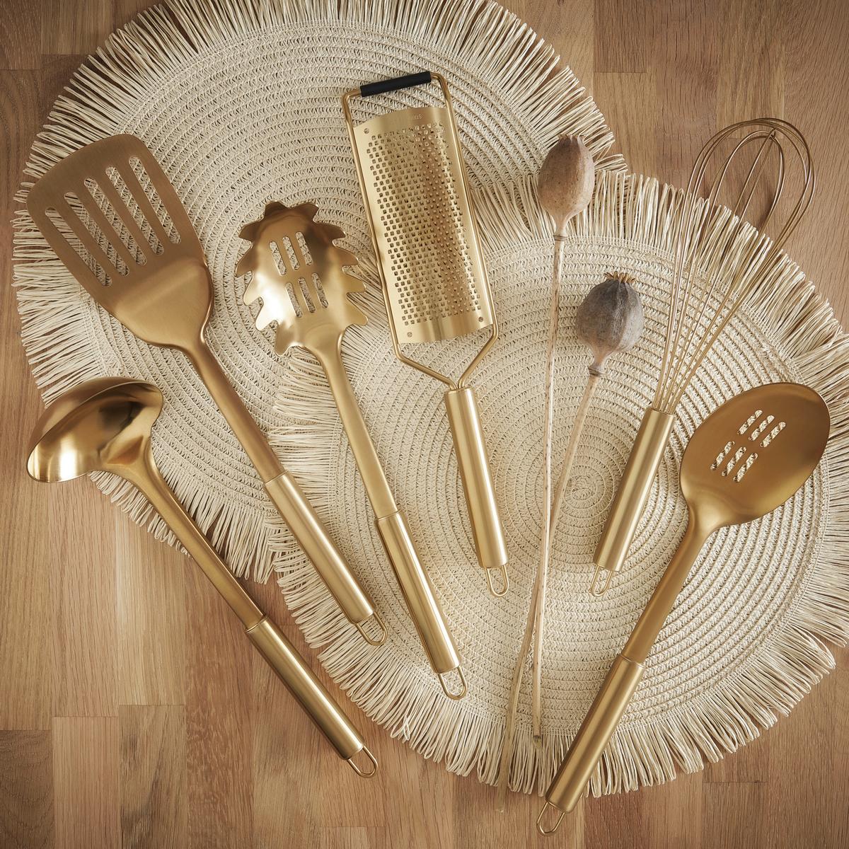 Tésztaszedő Kanál Golden Autumn - aranyszínű, Modern, fém (31cm) - Modern Living
