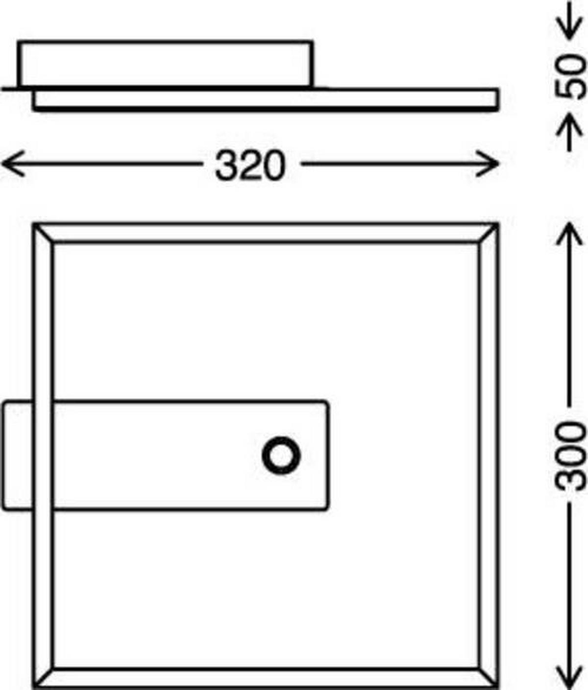 LAMPA SUFITOWA LED 3770015 MIT SENSOR - czarny, Design, tworzywo sztuczne/metal (32/30/5cm)