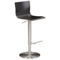 Barhocker My Henri ca. 39x81-107 cm Anthrazit - Chromfarben/Anthrazit, MODERN, Holz/Metall (39,5/81-107,5/43cm) - MID.YOU