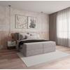 Box Krevet Mala - svijetlo siva/crna, Moderno, drvni materijal/tekstil (180/200cm) - Bessagi Home