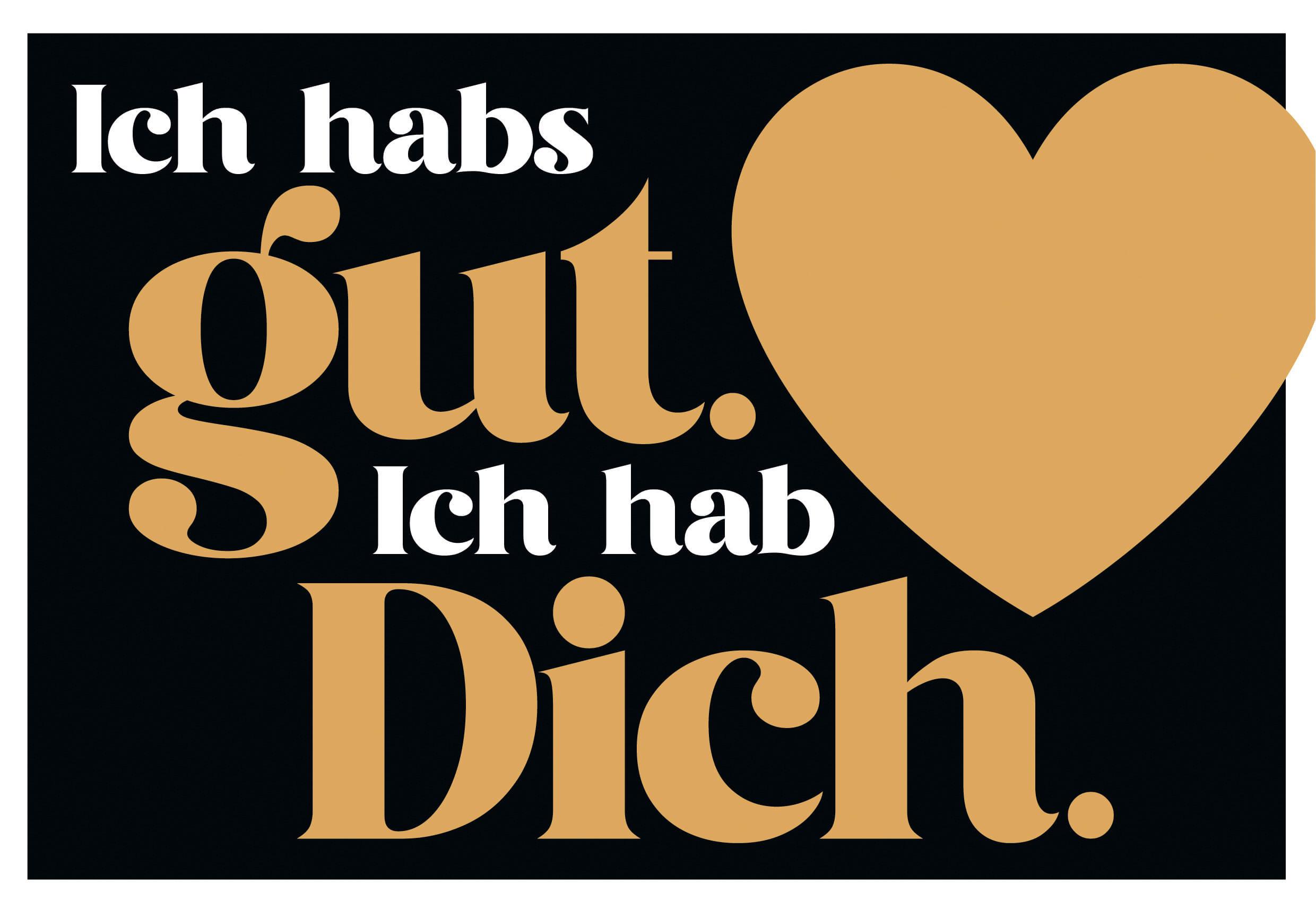 Glückwunschkarte Edelschwarz Multicolor - Basics, Papier (18/13cm)