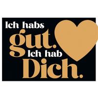 Glückwunschkarte Edelschwarz Multicolor - Basics, Papier (18/13cm)