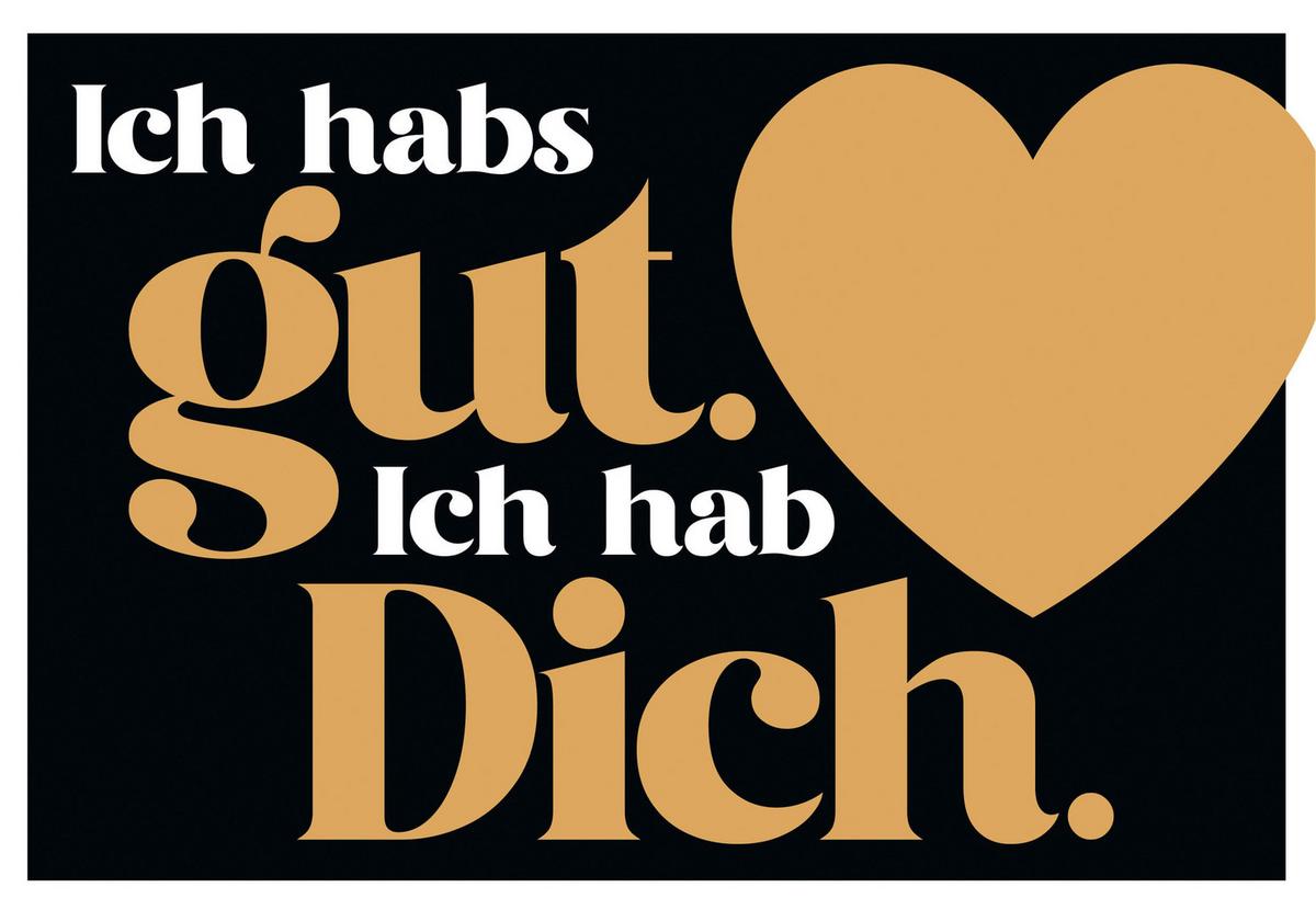 Glückwunschkarte Edelschwarz Multicolor - Basics, Papier (18/13cm)