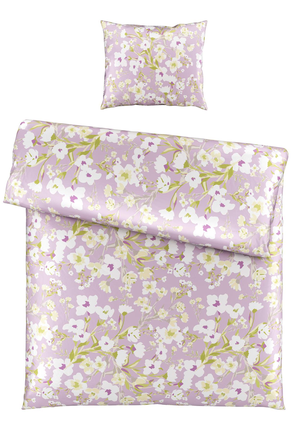 BETTWÄSCHESET UTE - Rosa, Romantik / Landhaus, Textil (160/210cm) - Modern Living