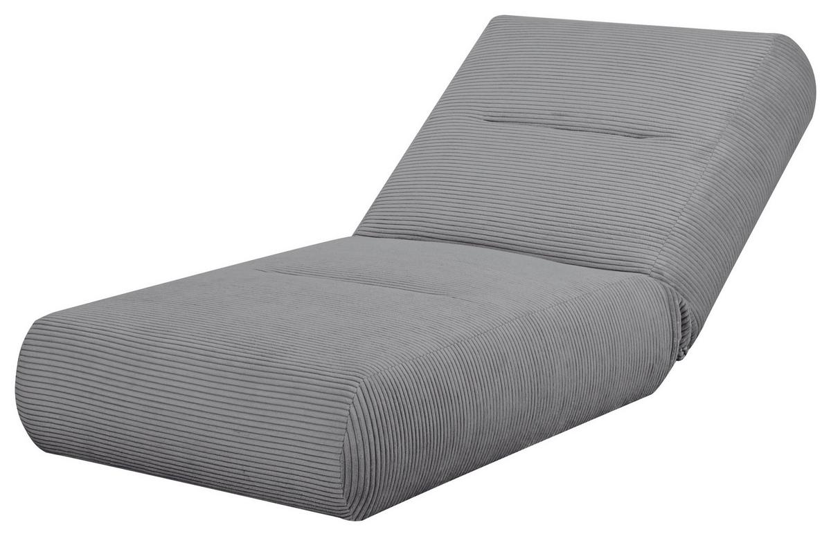 Fotelj Luna, Siva, Funkcija Ležišča - siva, Design, tekstil (81/88/160cm) - Livetastic