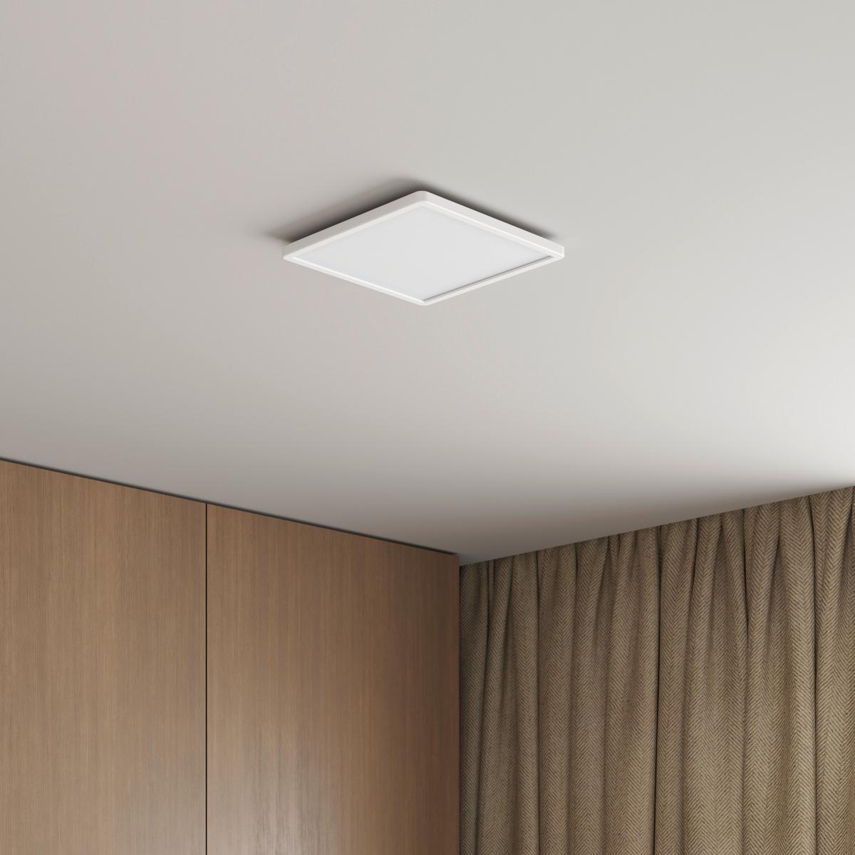 LAMPA SUFITOWA LED GIGA 8 *SBN* - biały, Basics, tworzywo sztuczne (29,3/29,3/2,8cm) - Novel