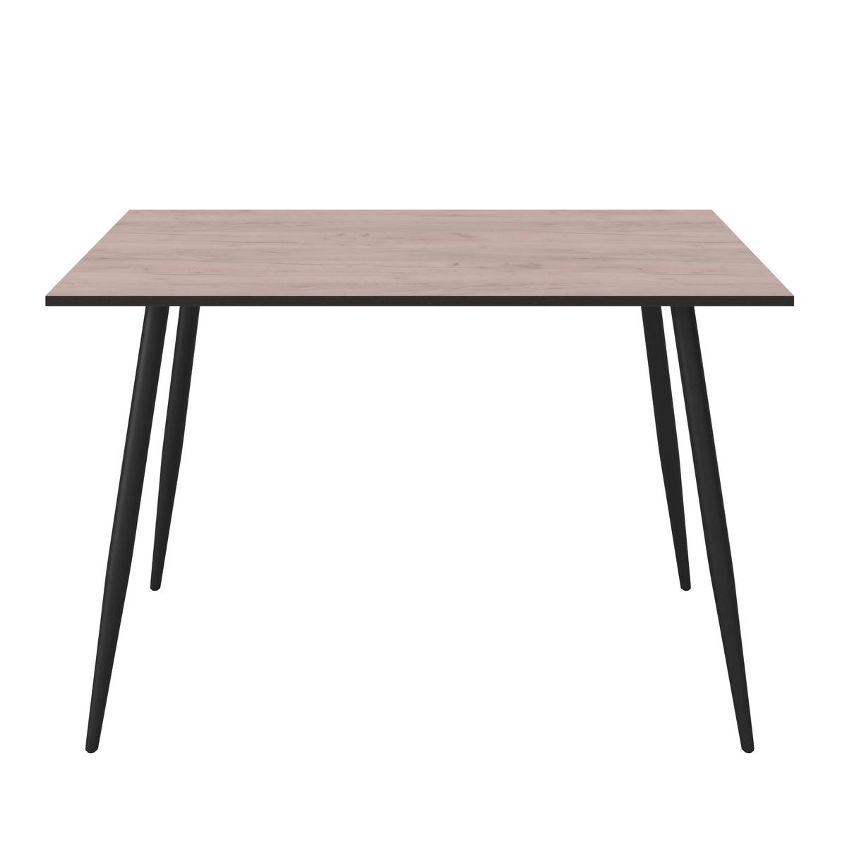 Masa TOM - culoare natur/negru, Konventionell, metal/material pe bază de lemn (120/76/80cm) - Based