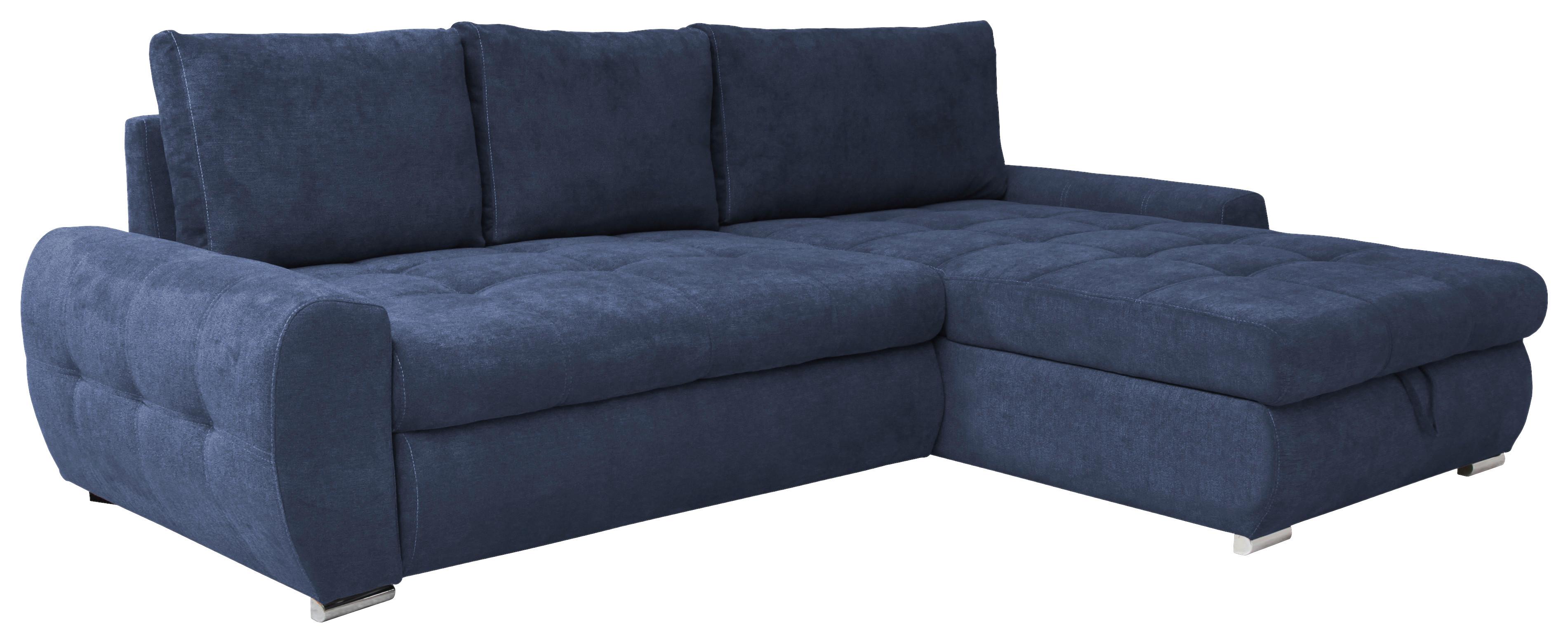 Colţar Extensibil Solar - alb/albastru închis, Design, textil (277/175cm) - Modern Living