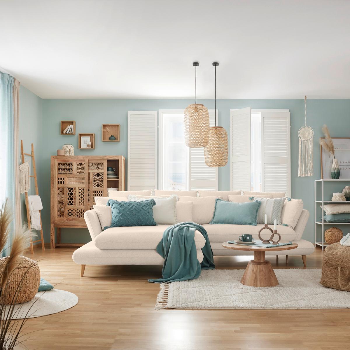 Coltar MONTE - bej, Modern, textil (181/283cm) - Premium Living