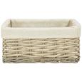 Košara Za Regal Larry - naravna/siva, Romantika, tekstil/les (32/14/23cm) - Mömax modern living